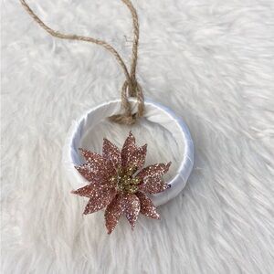Blush Poinsettia Spark Ornament